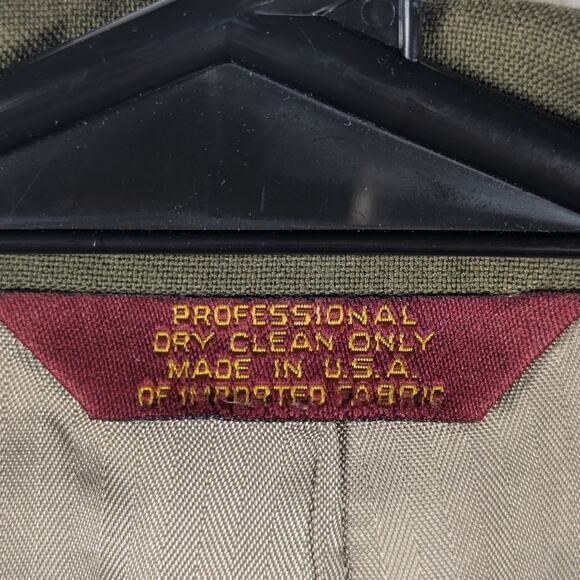 Corbin 46R Green Blazer Sport Coat Men Two Button USA Union Vintage Dillard’s - Picture 3 of 9